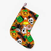 ハロウィン不気味キャンディパーティー スモールクリスマスストッキング (正面 (吊り時))