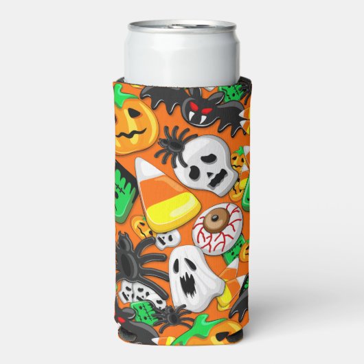ハロウィン不気味キャンディパーティー スリム缶クーラー (Seltzer正面)