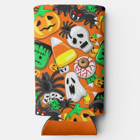 ハロウィン不気味キャンディパーティー スリム缶クーラー (裏面)