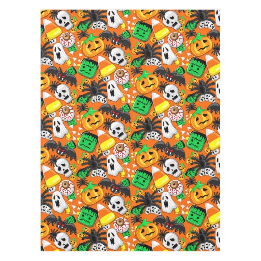 ハロウィン不気味キャンディパーティー テーブルクロス (正面)