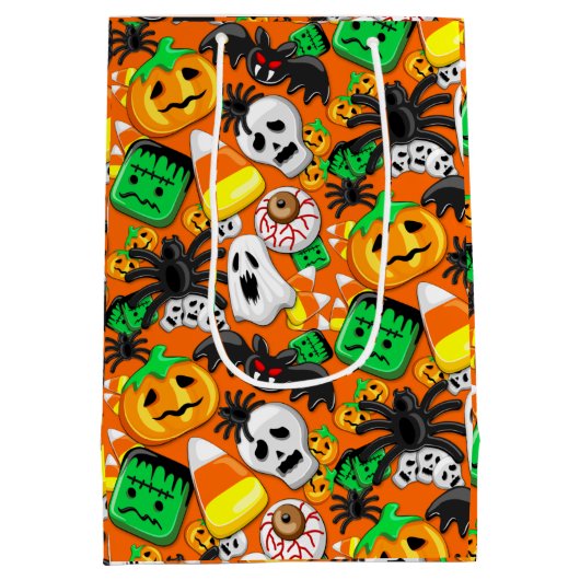 ハロウィン不気味キャンディパーティー ミディアムペーパーバッグ (裏面)