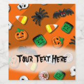 ハロウィン不気味キャンディパーティー ワインラベル (シングルラベル)