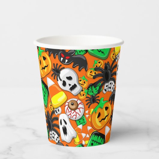 ハロウィン不気味キャンディパーティー 紙コップ (正面)