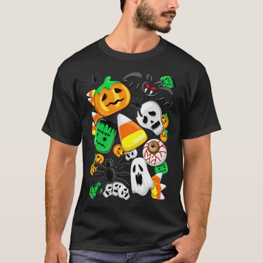 ハロウィン不気味キャンディパーティー Tシャツ (正面)