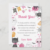 ハロウィン不気味キュート幽霊サンキューカード サンキューカード (正面)