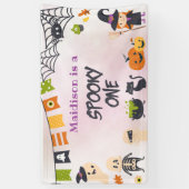 ハロウィン不気味キュート幽霊バナー 横断幕 (縦)