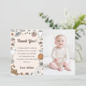 ハロウィン不気味キュート幽霊パーティーサンキューカード サンキューカード (スタンド正面)