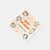 ハロウィン不気味キュート幽霊 スタンダードカクテルナプキン (角)