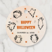 ハロウィン不気味キュート幽霊 フェイバータグ (裏面)