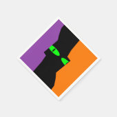 ハロウィン不気味クキーブラックキャットアイズ スタンダードカクテルナプキン (角)