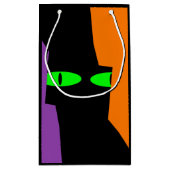 ハロウィン不気味クキーブラックキャットアイズ スモールペーパーバッグ (裏面)