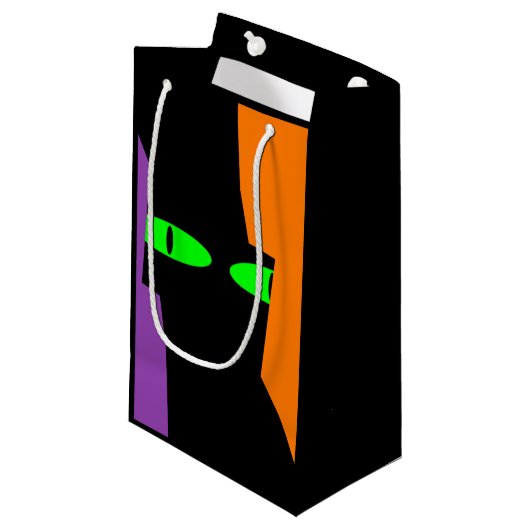 ハロウィン不気味クキーブラックキャットアイズ スモールペーパーバッグ (正面アングル)