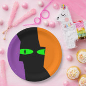 ハロウィン不気味クキーブラックキャットアイズ ペーパープレート (パーティー)