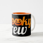 ハロウィン不気味クルーかぼちゃのジャック – o-Lantern ツートーンマグカップ (正面右)