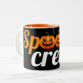 ハロウィン不気味クルーかぼちゃのジャック – o-Lantern ツートーンマグカップ (正面左)