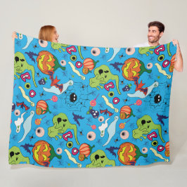 ハロウィン不気味グラフィックコレクション フリースブランケット