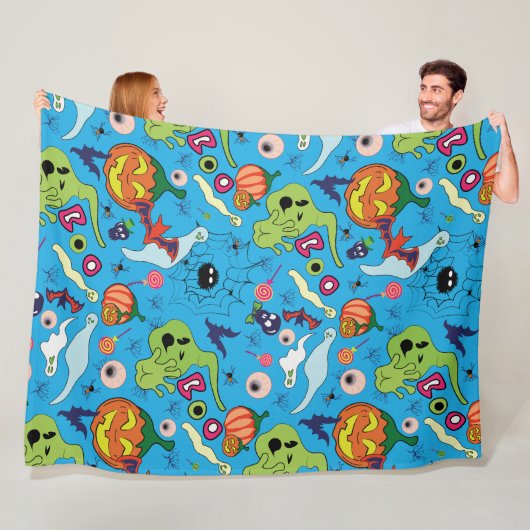 ハロウィン不気味グラフィックコレクション フリースブランケット (インサイチュ)