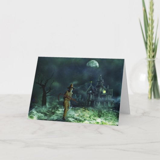 ハロウィン不気味グリムリーパーアンドハ幽霊のよく出るウス カード (正面)