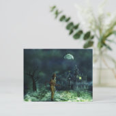 ハロウィン不気味グリムリーパーアンドハ幽霊のよく出るウス ポストカード (スタンド正面)