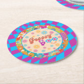 ハロウィン不気味グルービーパーティーコースター ラウンドペーパーコースター (アングル)