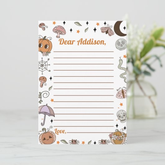 ハロウィン不気味グルービー時間カプセルノート混乱 サンキューカード (スタンド正面)