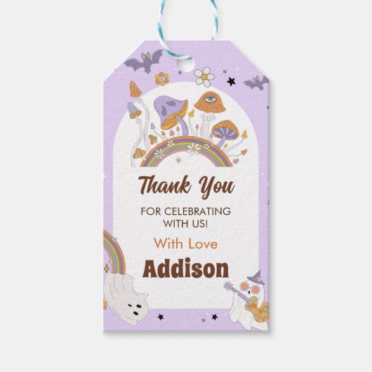 ハロウィン不気味グルーヴィキュート幽霊誕生日 ギフトタグ (正面)