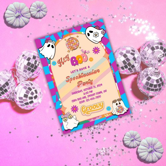 ハロウィン不気味グルーヴィパーティの招待状 招待状