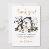 ハロウィン不気味グース誕生日パーティー サンキューカード (正面)