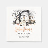 ハロウィン不気味グース1日パーティー スタンダードカクテルナプキン (正面)