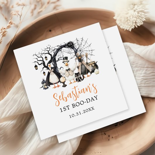 ハロウィン不気味グース1日パーティー スタンダードカクテルナプキン