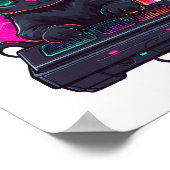 ハロウィン不気味ゲーマーキャット ポスター (角)