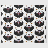 ハロウィン不気味コスチュームパーティードラキュラヴァンパイア ラッピングペーパー (フラット)