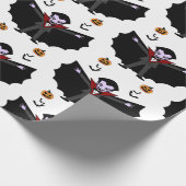 ハロウィン不気味コスチュームパーティードラキュラヴァンパイア ラッピングペーパー (角)