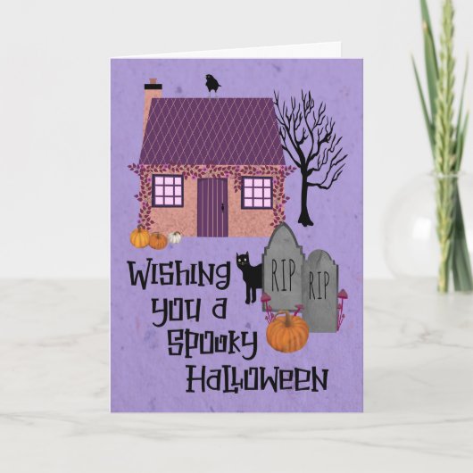 ハロウィン不気味コテージ墓地 カード (正面)