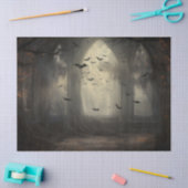 ハロウィン不気味ゴシックアークこうもりデコページ 薄葉紙 (クラフト)