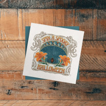 ハロウィン不気味ゴシックヴィンテージスタイル招待状