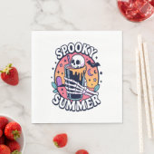 ハロウィン不気味サマースケルトンドリンク スタンダードランチョンナプキン (インサイチュ)