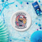 ハロウィン不気味サマースケルトンドリンク ペーパープレート (パーティー)