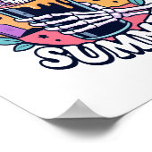 ハロウィン不気味サマースケルトンドリンク ポスター (角)