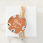 ハロウィン不気味サンキューオレンジ幽霊たち フェイバータグ (インサイチュ)