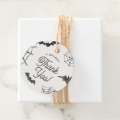 ハロウィン不気味サンキューグレーこうもり&スパイダーウェブ フェイバータグ (インサイチュ)