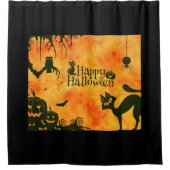ハロウィン不気味シャワーカーテンデコール シャワーカーテン (正面)