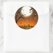 ハロウィン不気味シルエット ラウンドシール (バッグ)