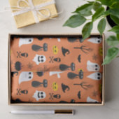 ハロウィン不気味シンボルクラシック色パターン 薄葉紙 (ギフト)