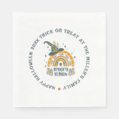 ハロウィン不気味シンボルパターン スタンダードランチョンナプキン (正面)