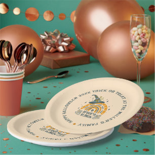 ハロウィン不気味シンボルパターン ペーパープレート