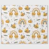 ハロウィン不気味シンボルパターン ラッピングペーパー (フラット)