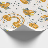 ハロウィン不気味シンボルパターン ラッピングペーパー (角)