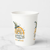 ハロウィン不気味シンボルパターン 紙コップ (正面)