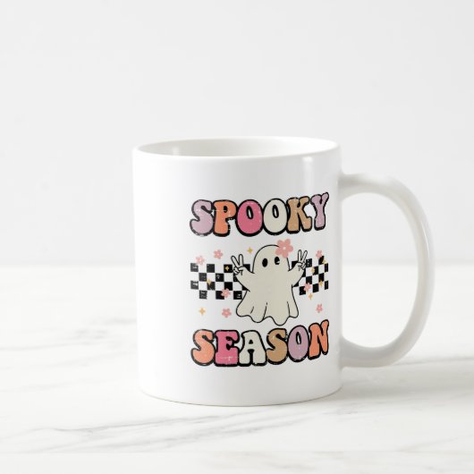 ハロウィン不気味シーズン幽霊平和コスチューム女性 コーヒーマグカップ (右)